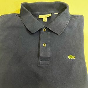Lacoste Classic Fit Polo Shirt Blue XXL Logo Embroidered Short Sleeve Knit